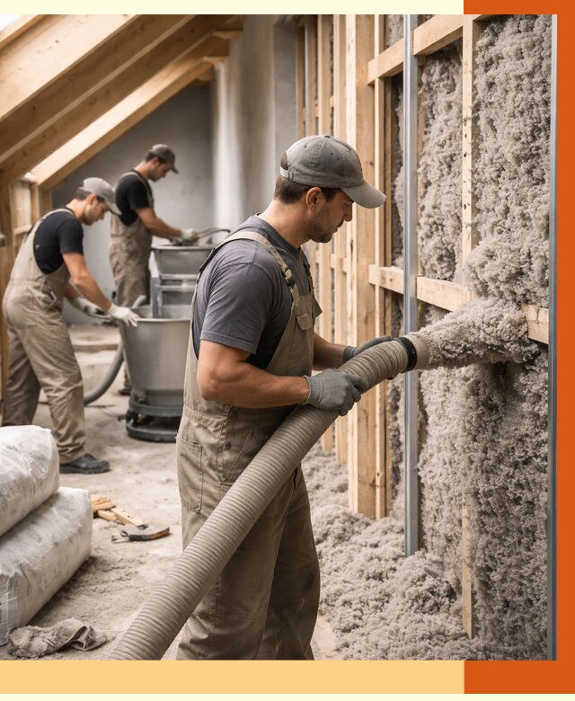 Утепление таунхауса эковатой в Орехово-Зуево от 2292 руб./м² — монтаж и задувка | ТепломастерРхв