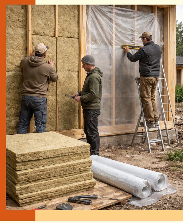 Утепление каркасного дома в Орехово-Зуево под ключ с гарантией качества