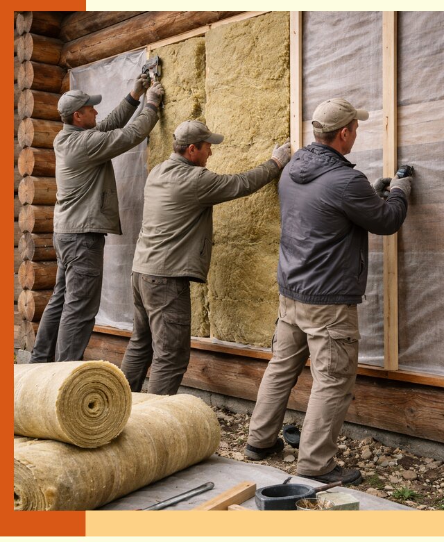 Утепление деревянного дома в Орехово-Зуево эффективными технологиями
