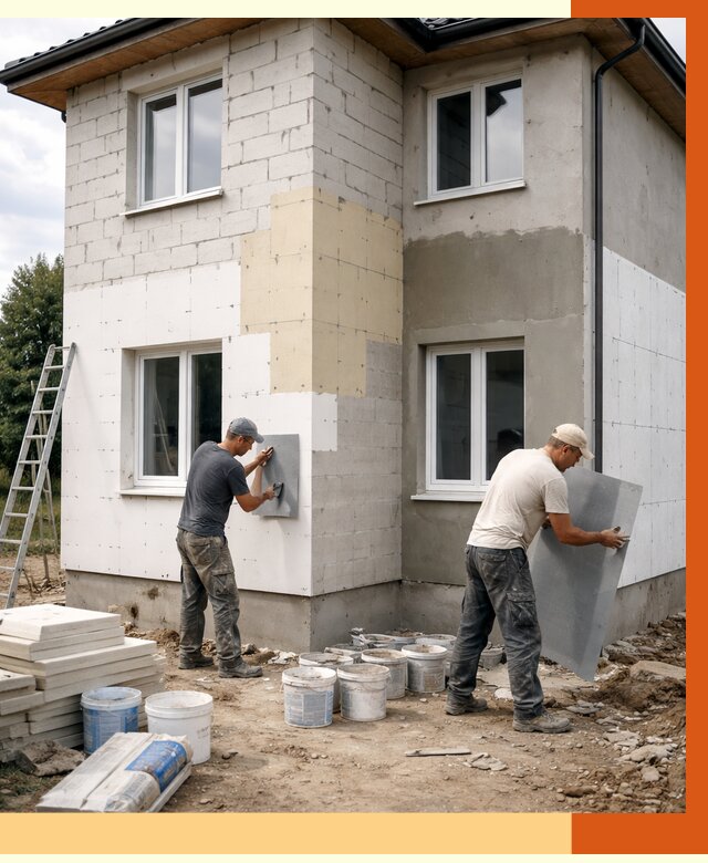 Утепление дома из газобетона в Орехово-Зуево от 4376 руб./м² — заказать у ТепломастерРхв