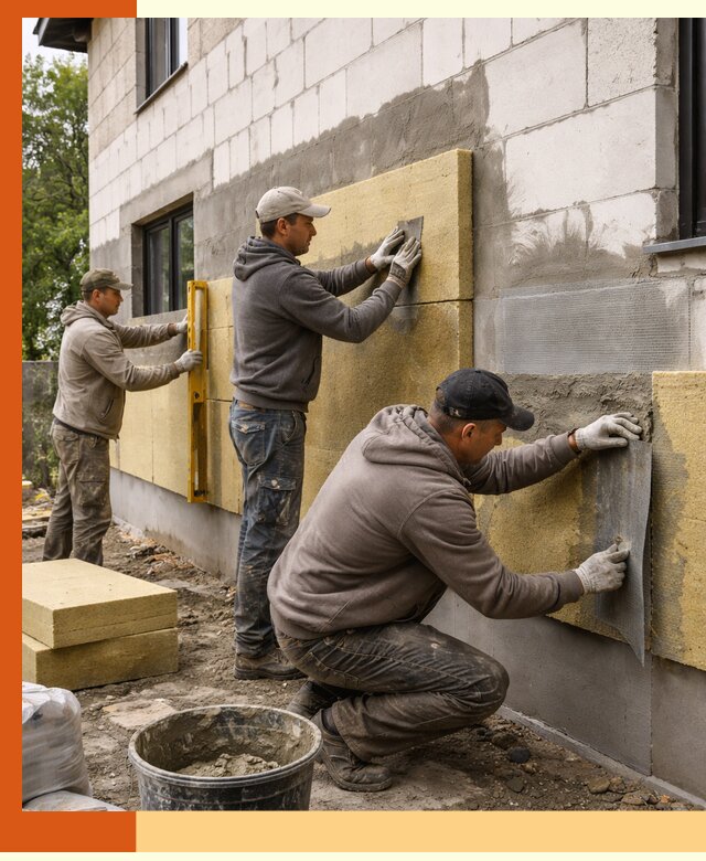 Утепление дома из газобетона в Орехово-Зуево качественно и долговечно