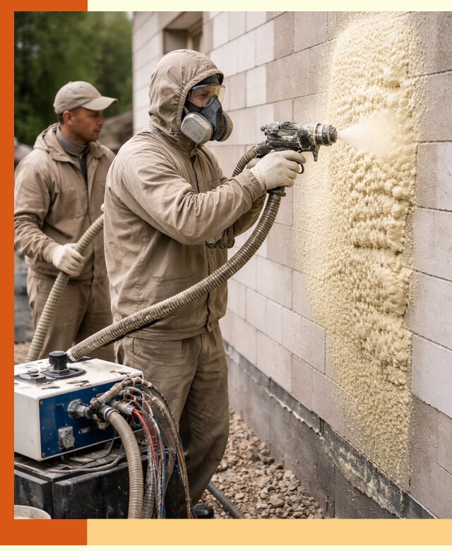 Утепление дома из газобетона ППУ в Орехово-Зуево — надежная теплоизоляция