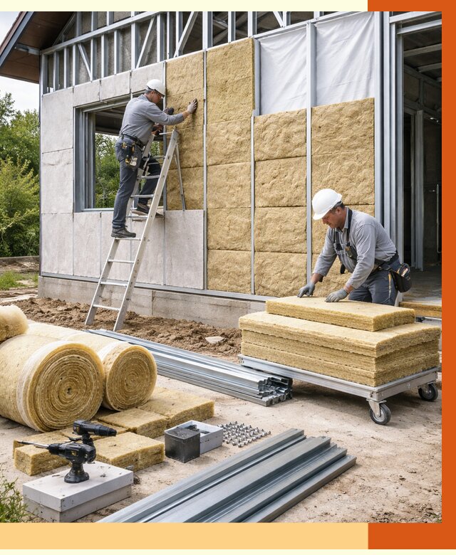 Утепление дома из ЛСТК в Орехово-Зуево от 5418 руб./м² — профессионально | ТепломастерРхв