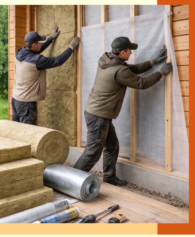 Утепление дома из двойного бруса в Орехово-Зуево от 5002 руб./м² — ТепломастерРхв под ключ