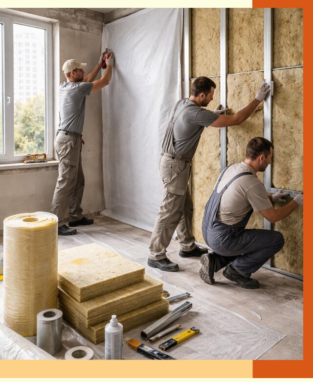 Утепление квартиры в Орехово-Зуево от 4689 руб/м2 — утеплить квартиру изнутри и снаружи | ТепломастерРхв