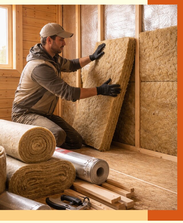 Утепление бани в Орехово-Зуево под ключ от 4689 руб./м2 — утеплить потолок, пол и стены | ТепломастерРхв