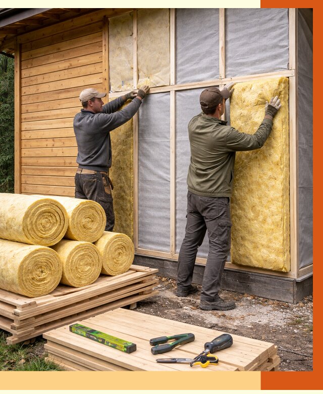 Утепление бани снаружи в Орехово-Зуево от 88570 руб. под ключ | ТепломастерРхв