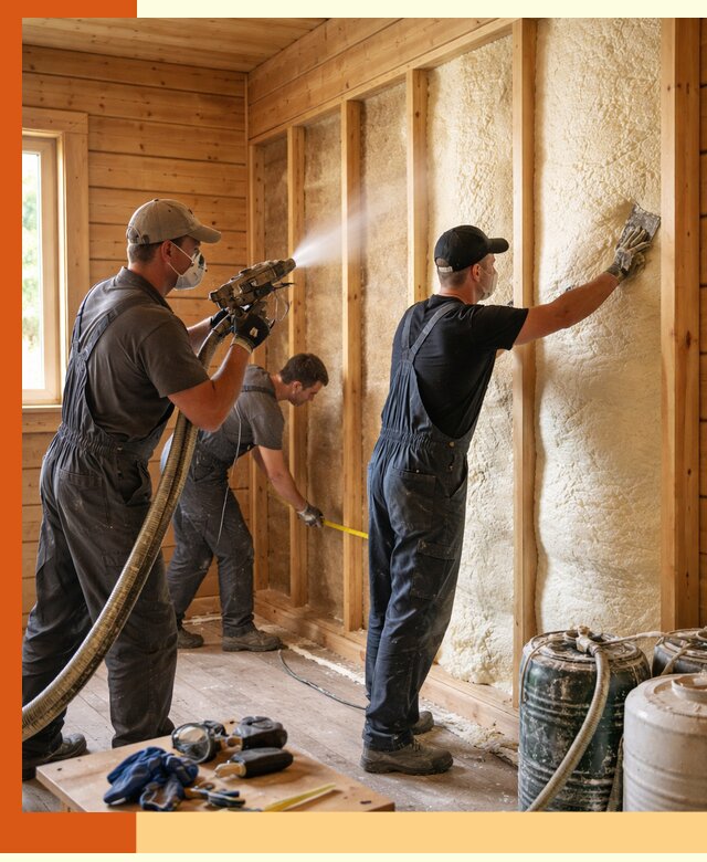 Утепление бани пенополиуретаном (ППУ) в Орехово-Зуево