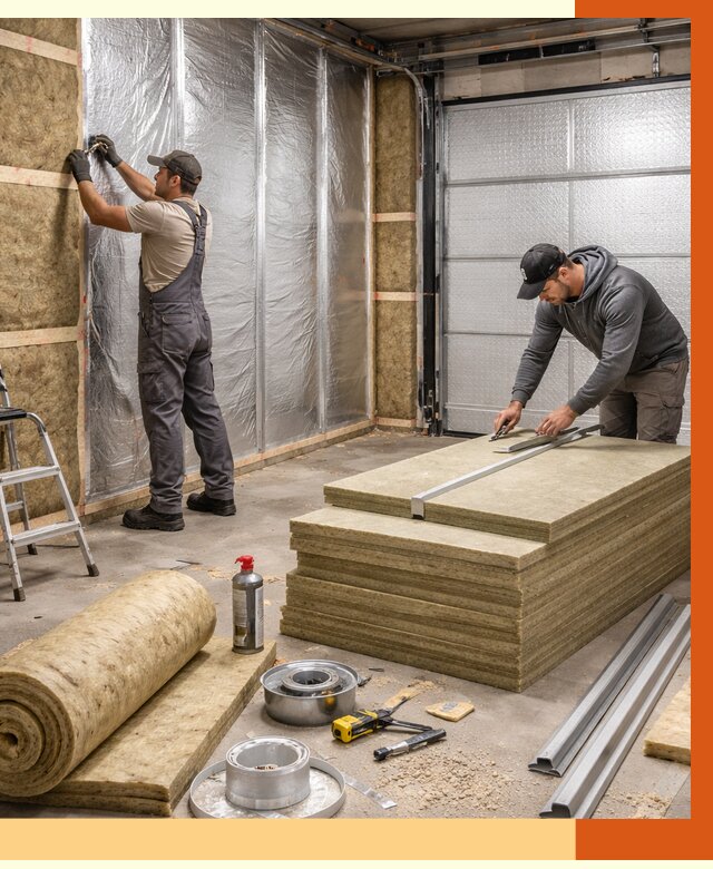 Утепление гаража в Орехово-Зуево от 4689 руб/м2 — комплексное утепление ворот и стен | ТепломастерРхв