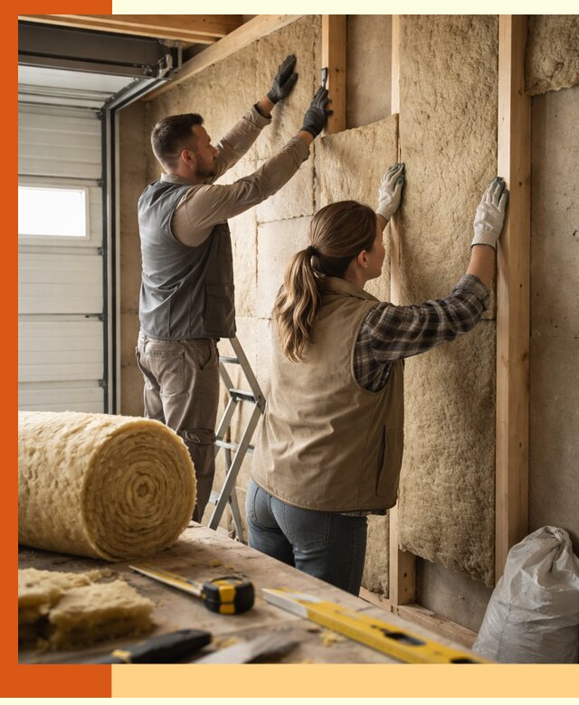 Утепление гаража изнутри в Орехово-Зуево: быстро и надежно