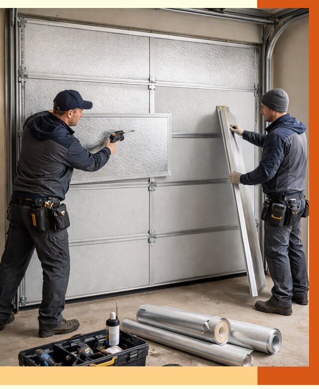 Утепление гаражных ворот в Орехово-Зуево от 8180 руб/м2 — надежно и быстро | ТепломастерРхв