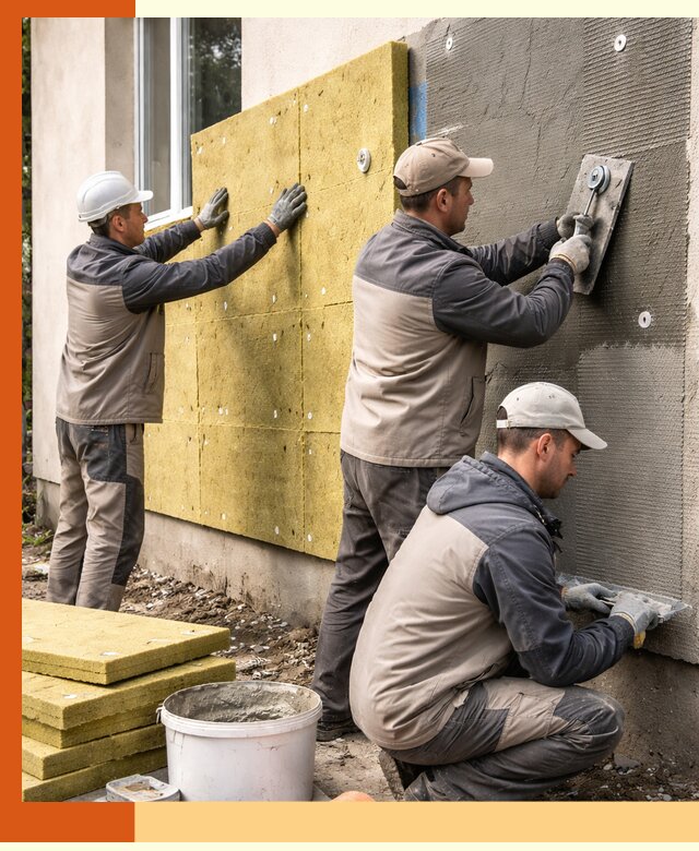 Утепление фасада под штукатурку в Орехово-Зуево — энергоэффективная технология