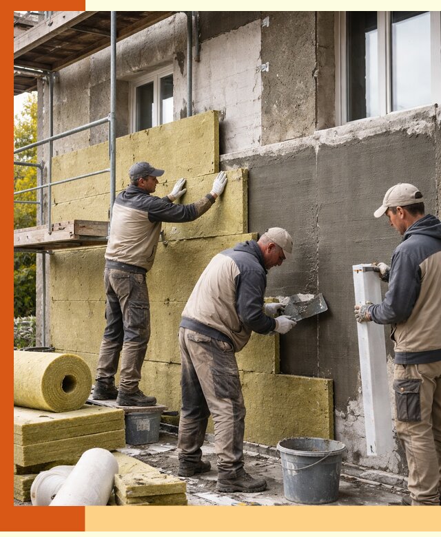 Утепление фасада зданий и домов в Орехово-Зуево