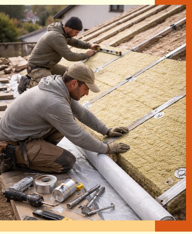 Утепление крыши снаружи в Орехово-Зуево под ключ от 1250 руб./м2 | ТепломастерРхв