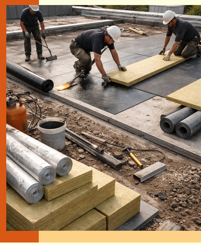 Утепление плоской крыши в Орехово-Зуево — надежная теплоизоляция и герметизация