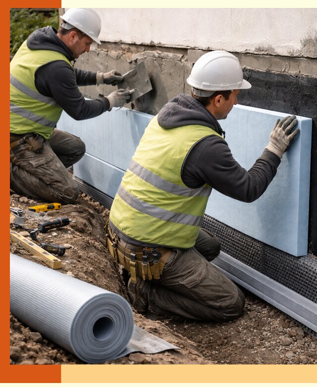 Утепление фундамента снаружи в Орехово-Зуево — профессиональная теплоизоляция