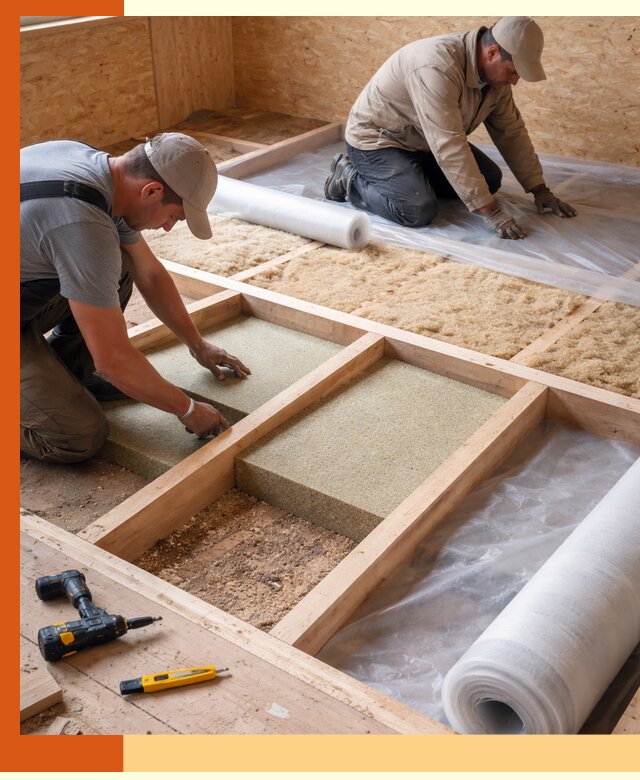 Профессиональное утепление деревянного пола в Орехово-Зуево