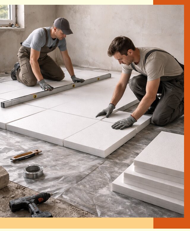 Утепление бетонного пола в Орехово-Зуево от 2605 руб/м2 — монтаж и цена | ТепломастерРхв