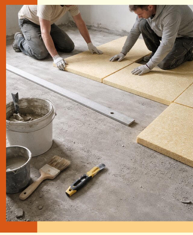 Утепление бетонного пола в Орехово-Зуево профессионально и недорого