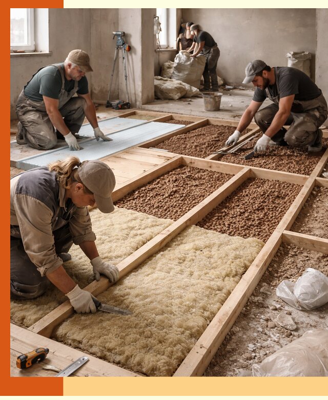 Утепление перекрытий жилых и промышленных зданий в Орехово-Зуево