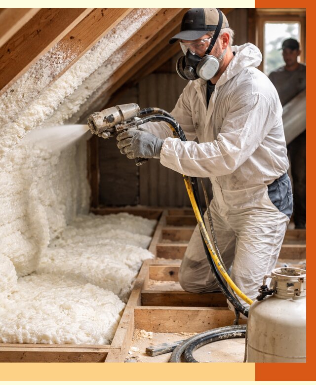 Утепление чердака ППУ в Орехово-Зуево от 8982 руб./м2 — услуга под ключ | ТепломастерРхв