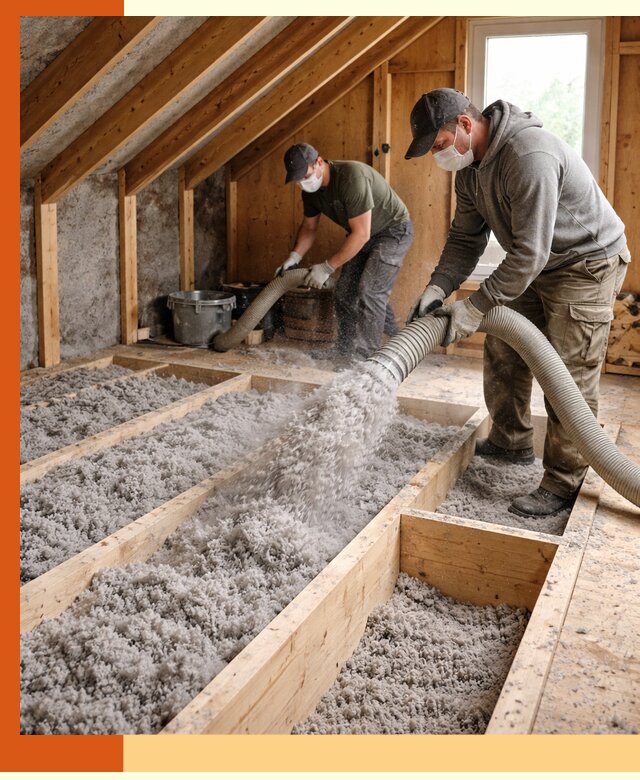 Утепление мансарды эковатой в Орехово-Зуево с гарантией качества