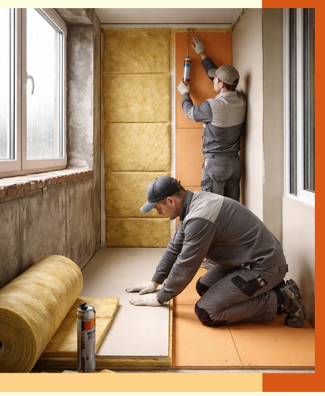 Утепление лоджии под ключ в Орехово-Зуево от 6773 руб/м2 — комплексное решение | ТепломастерРхв