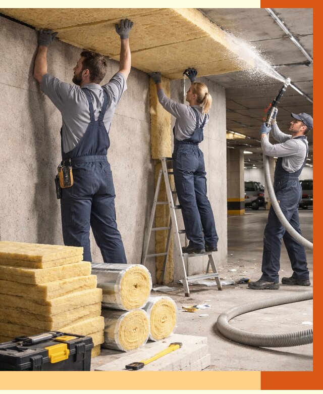 Утепление паркинга в Орехово-Зуево от 7086 руб./м2 — работы под ключ | ТепломастерРхв