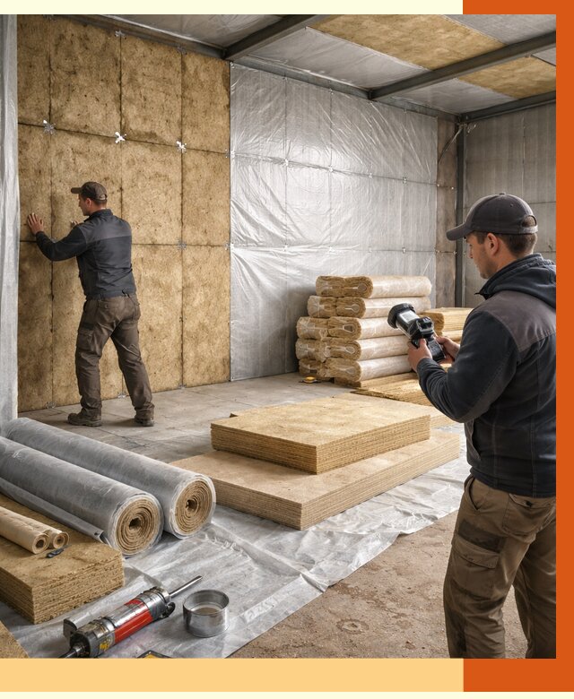 Утепление теплого склада в Орехово-Зуево под ключ от 11983 руб/м² | ТепломастерРхв