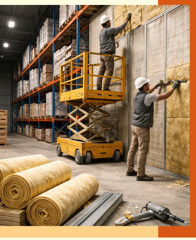 Утепление торгового склада в Орехово-Зуево от 3334 руб/м2 — комплексно и под ключ | ТепломастерРхв