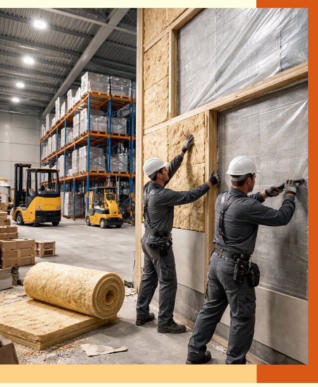 Утепление склада с техникой в Орехово-Зуево от 4376 руб./м2 — комплексно под ключ | ТепломастерРхв