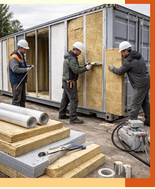 Утепление морского контейнера в Орехово-Зуево от 3908 руб. под ключ | ТепломастерРхв