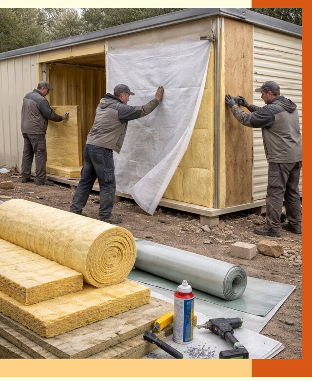 Утепление строительной бытовки в Орехово-Зуево от 13025 руб. под ключ | ТепломастерРхв