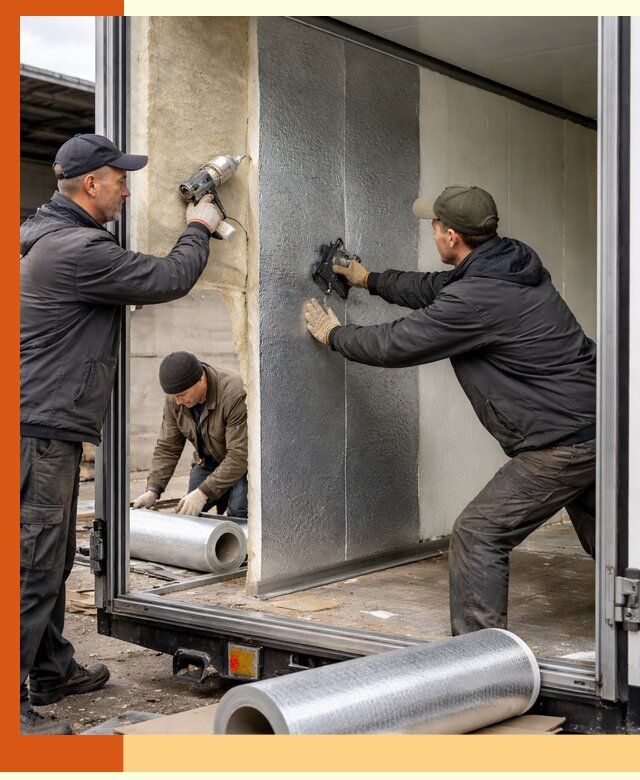 Утепление холодильного кузова в Орехово-Зуево — монтаж и теплоизоляция