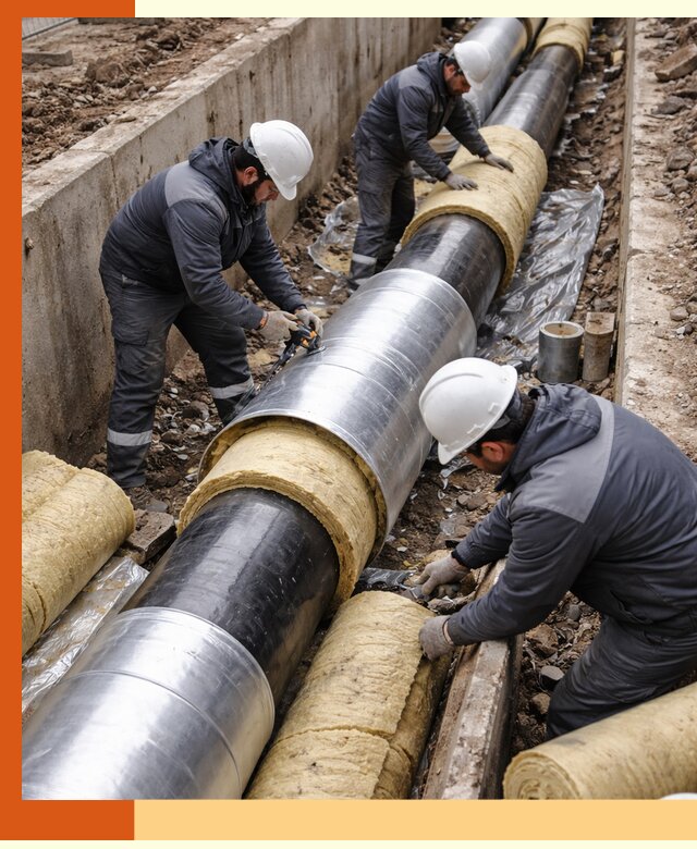 Утепление теплотрассы в Орехово-Зуево: утеплительные работы и материалы
