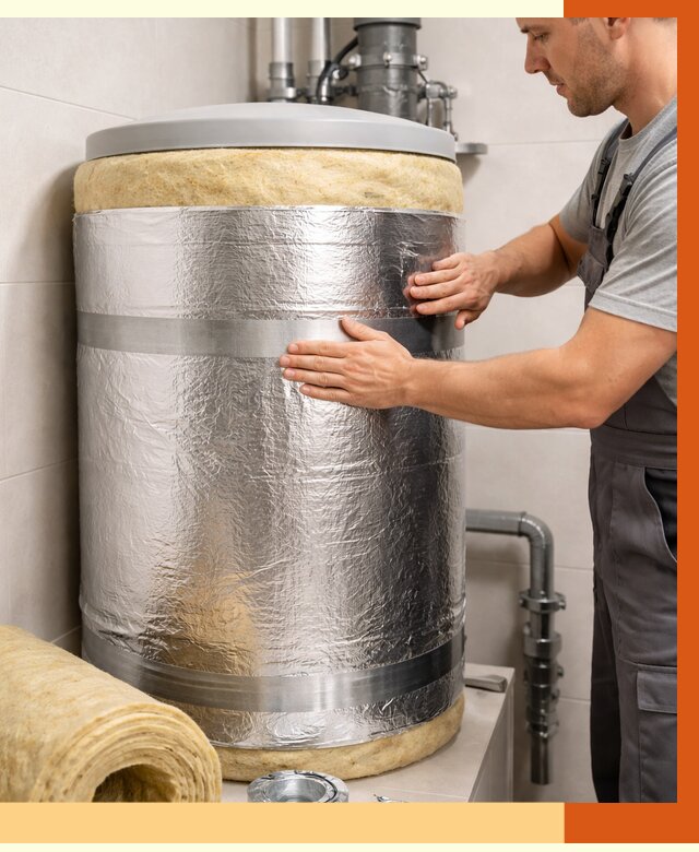 Утепление бойлера в Орехово-Зуево от 4689 руб. под ключ | Утепление ППУ | ТепломастерРхв