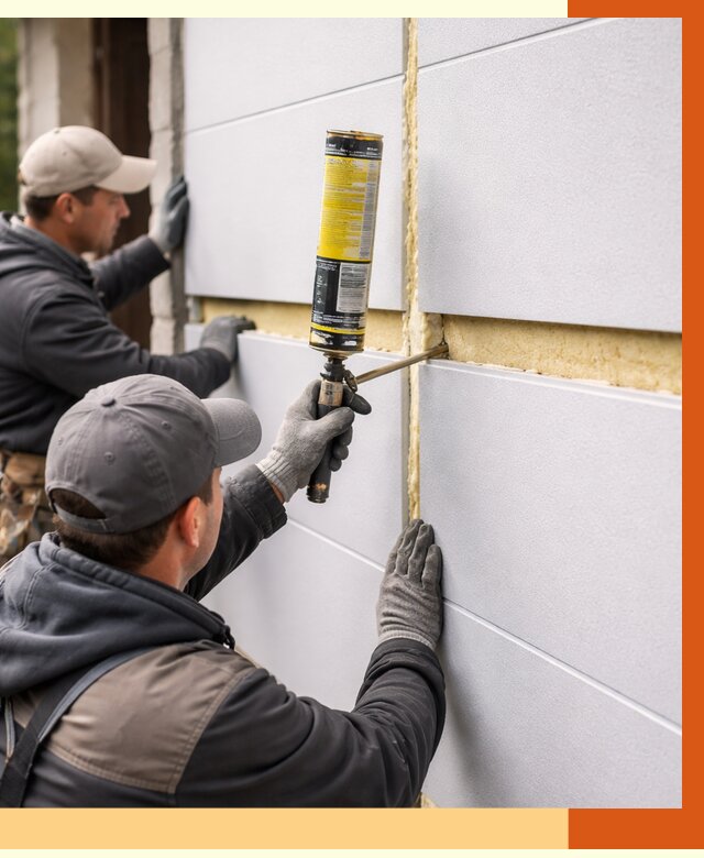 Утепление сэндвич панелей ППУ в Орехово-Зуево от 4376 руб. за м2 | ТепломастерРхв