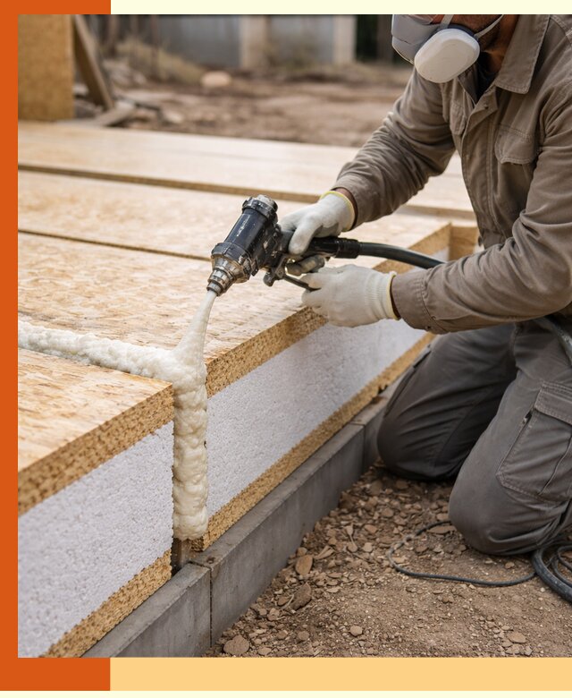 Утепление СИП-панелей пенополиуретаном (ППУ) в Орехово-Зуево