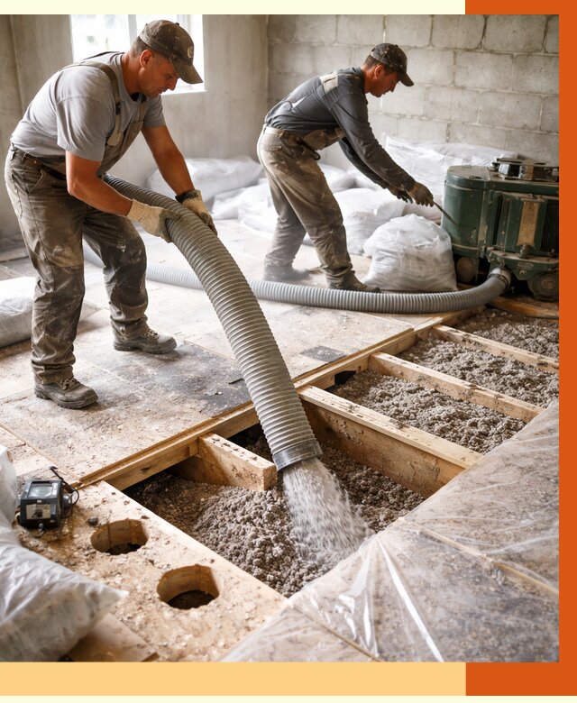 Заполнение пустот перекрытий в Орехово-Зуево от 4689 руб. под ключ | ТепломастерРхв