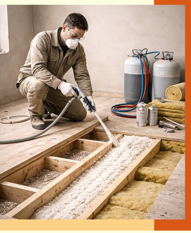 Заполнение полостей межэтажного перекрытия в Орехово-Зуево от 4376 руб. | ТепломастерРхв