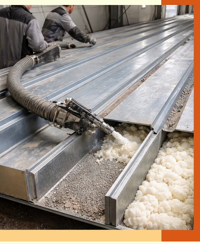 Заполнение пустот кровельных панелей в Орехово-Зуево от 7502 руб. под ключ | ТепломастерРхв