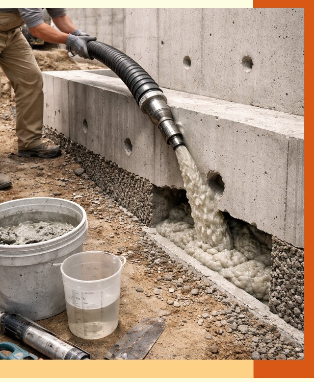 Заполнение полостей фундамента в Орехово-Зуево от 7086 руб. под ключ | ТепломастерРхв