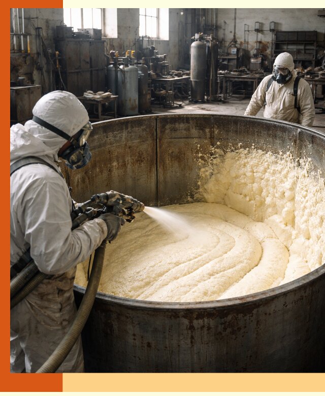 Заливка ппу в емкости с полной изоляцией и герметизацией в Орехово-Зуево