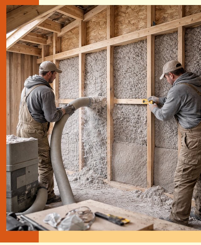 Утепление эковатой стен, потолков и перекрытий в Орехово-Зуево