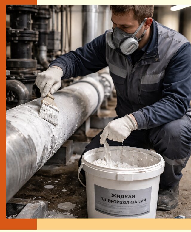 Утепление оборудования жидкой теплоизоляцией в Орехово-Зуево
