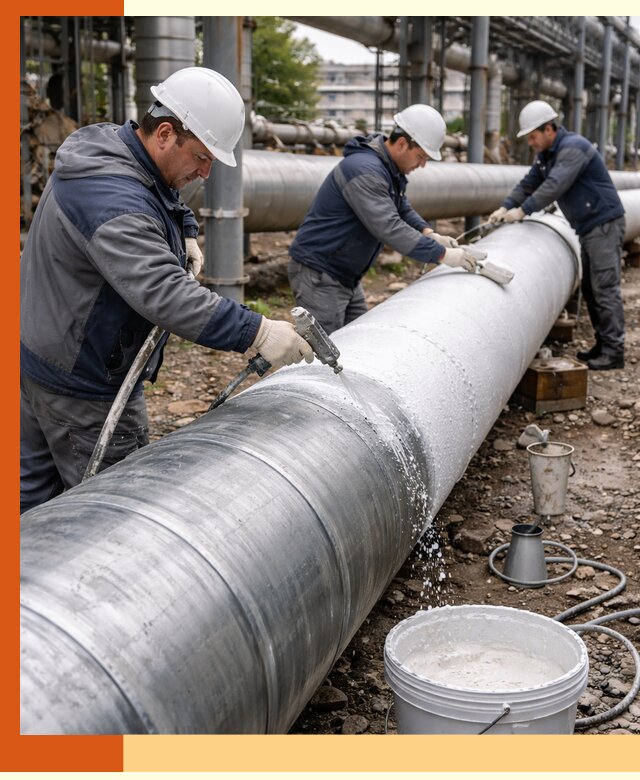 Утепление теплотрассы жидкой теплоизоляцией в Орехово-Зуево