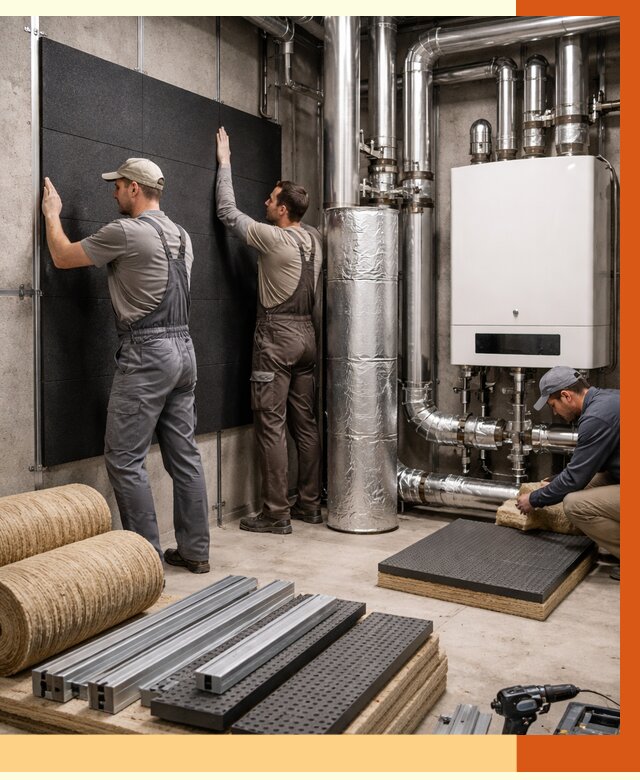 Шумоизоляция котельной в Орехово-Зуево от 6773 руб. под ключ | Профессиональная звукоизоляция — ТепломастерРхв