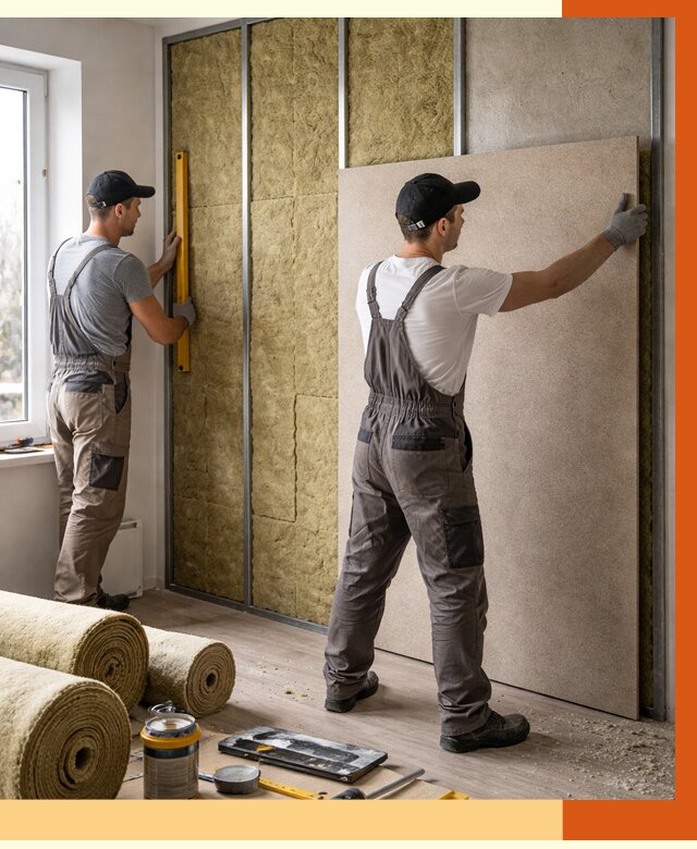 Шумоизоляция стен в Орехово-Зуево от 4689 руб/м2 — звукоизоляция стен под ключ | ТепломастерРхв