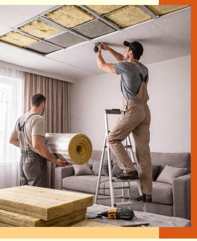 Шумоизоляция потолка в Орехово-Зуево от 2345 руб. под ключ | Профессионально — ТепломастерРхв