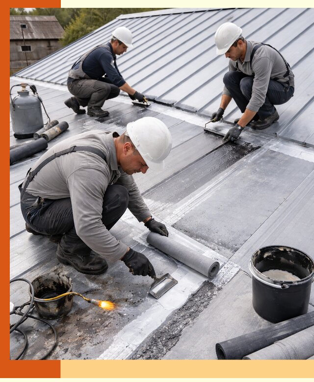 Гидроизоляция металлической кровли с гарантией в Орехово-Зуево